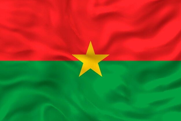 Nationale vlag van Burkina Faso Achtergrond met vlag van Burkina Faso