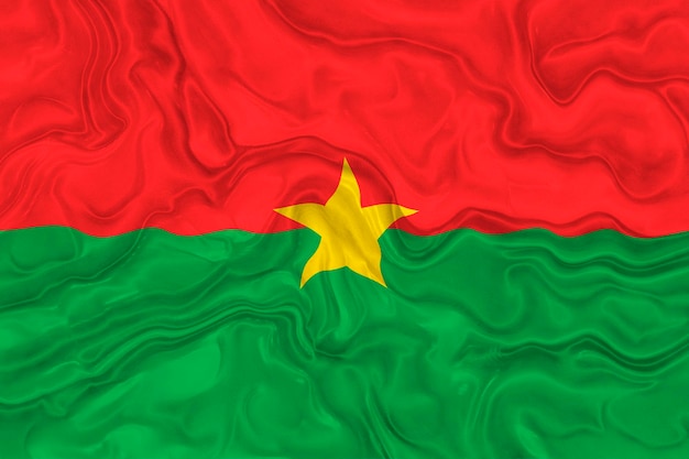 Nationale vlag van Burkina Faso Achtergrond met vlag van Burkina Faso