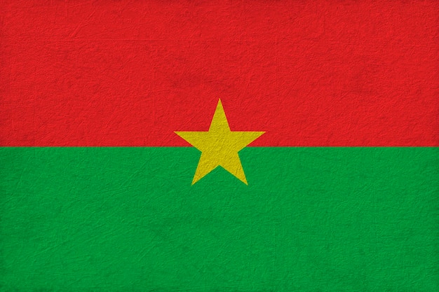 Nationale vlag van Burkina Faso Achtergrond met vlag van Burkina Faso