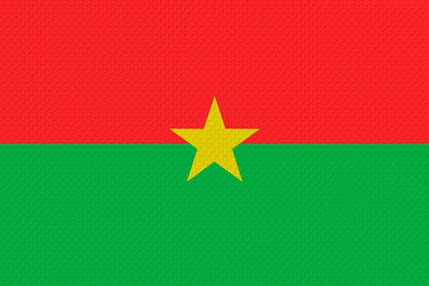 Nationale vlag van Burkina Faso Achtergrond met vlag van Burkina Faso