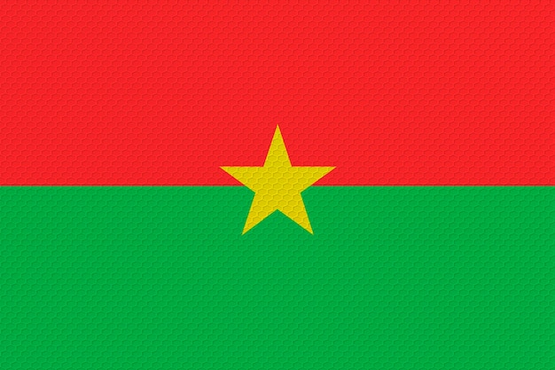 Nationale vlag van Burkina Faso Achtergrond met vlag van Burkina Faso