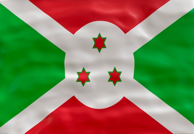 Nationale vlag van Burundi Achtergrond met vlag van Burundi