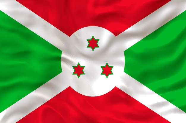 Nationale vlag van Burundi Achtergrond met vlag van Burundi