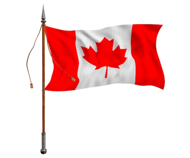 Foto nationale vlag van canada achtergrond met vlag van canada