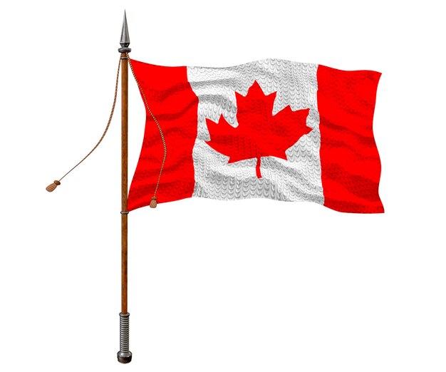 Nationale vlag van Canada Achtergrond met vlag van Canada