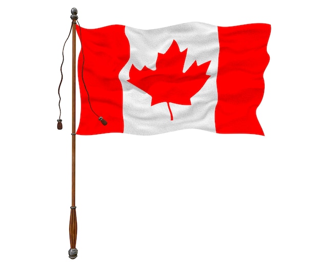 Foto nationale vlag van canada achtergrond met vlag van canada