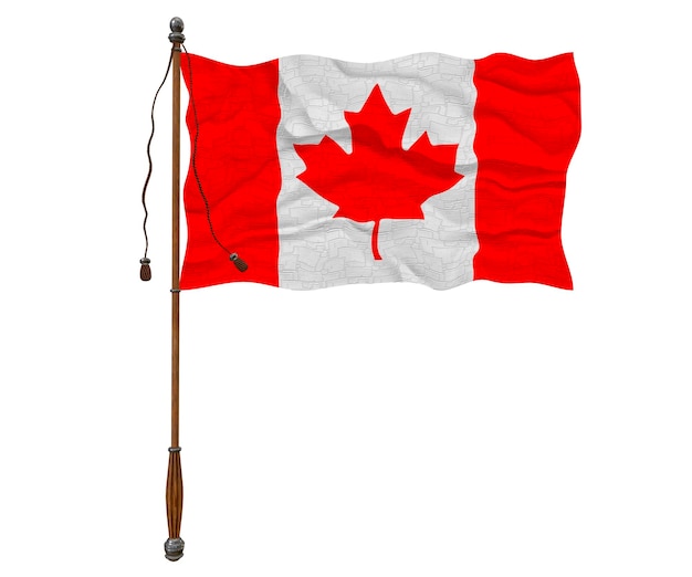 Foto nationale vlag van canada achtergrond met vlag van canada