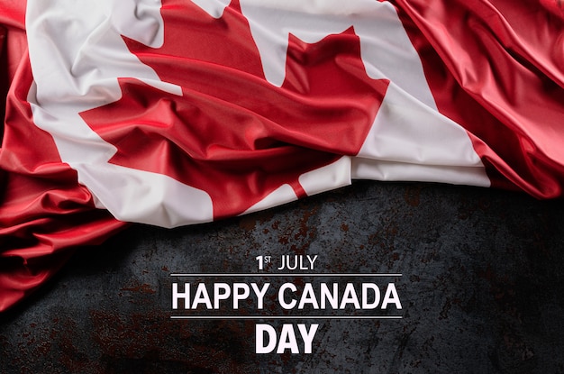 Nationale vlag van Canada, mooie kleur met doek textuur