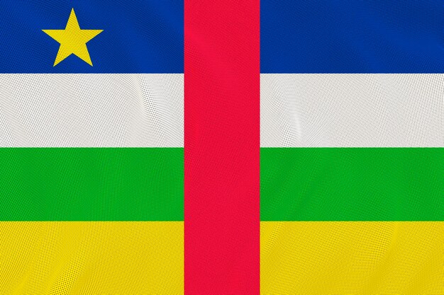 Nationale vlag van Centraal-Aricaanse Republiek Achtergrond met vlag van Centraal-Aricaanse Republiek