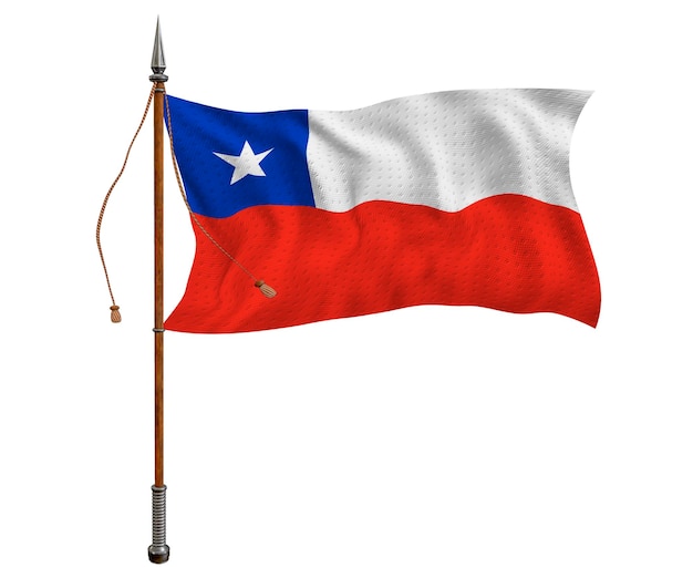 Nationale vlag van Chili Achtergrond met vlag van Chili