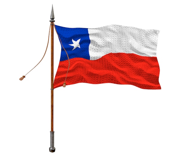 Nationale vlag van Chili Achtergrond met vlag van Chili