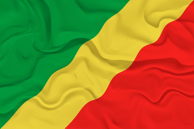 Nationale vlag van Congo-brazzaville Achtergrond met vlag van Congo-brazzaville