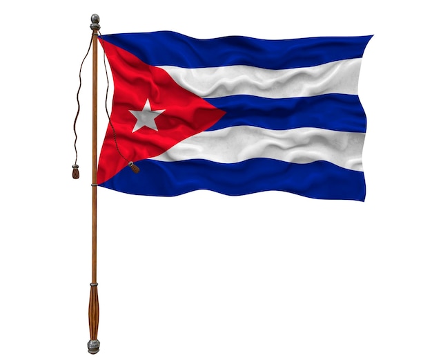 Nationale vlag van Cuba Achtergrond met vlag van Cuba