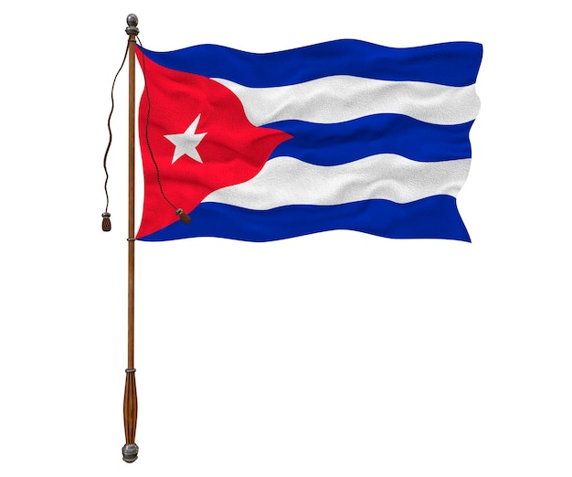 Nationale vlag van Cuba Achtergrond met vlag van Cuba