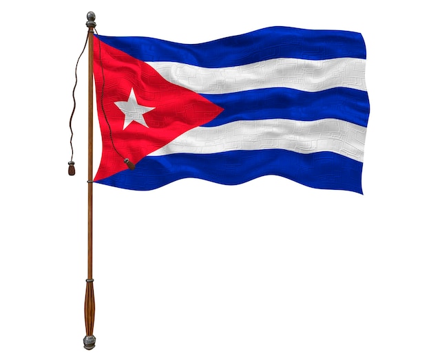 Nationale vlag van Cuba Achtergrond met vlag van Cuba