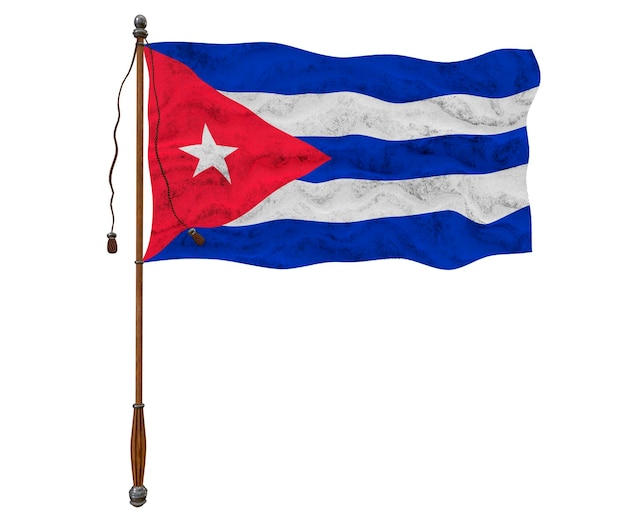 Nationale vlag van Cuba Achtergrond met vlag van Cuba