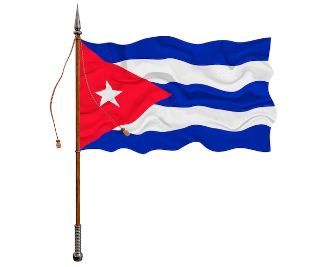 Nationale vlag van Cuba Achtergrond met vlag van Cuba