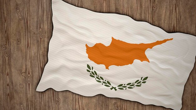 Nationale vlag van Cyprus Achtergrond met vlag van Cyprus