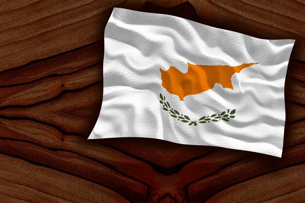 Nationale vlag van Cyprus Achtergrond met vlag van Cyprus