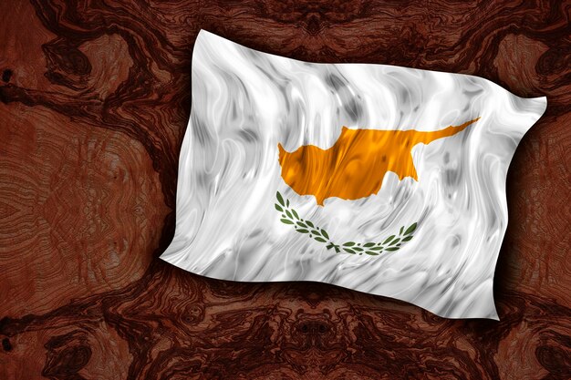 Nationale vlag van Cyprus Achtergrond met vlag van Cyprus