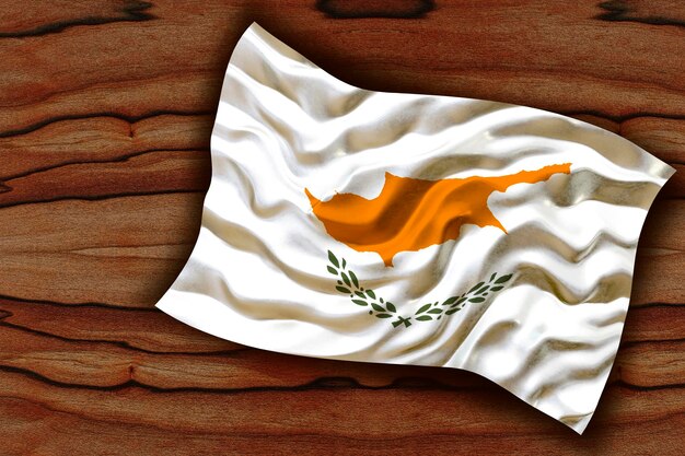 Nationale vlag van Cyprus Achtergrond met vlag van Cyprus