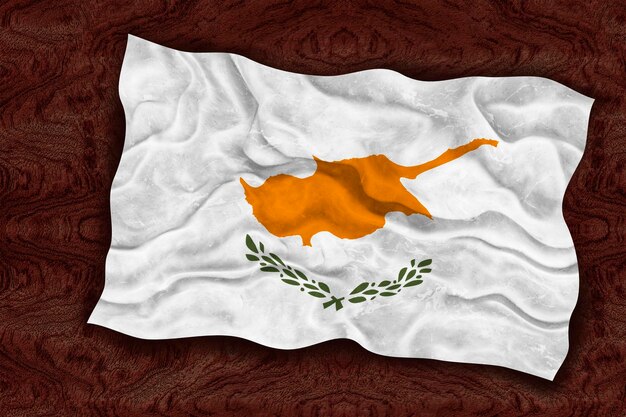 Nationale vlag van Cyprus Achtergrond met vlag van Cyprus