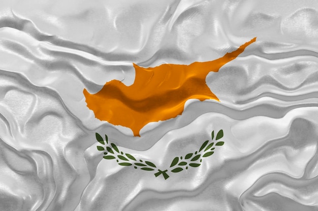 Nationale vlag van Cyprus Achtergrond met vlag van Cyprus