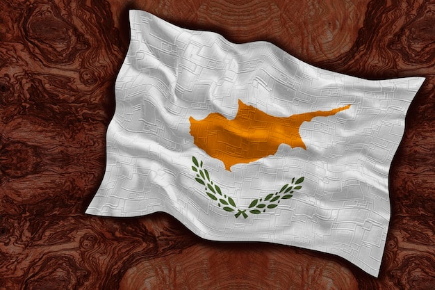 Nationale vlag van Cyprus Achtergrond met vlag van Cyprus