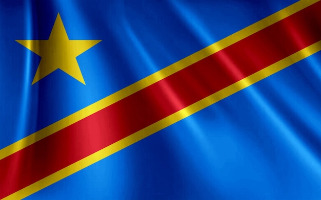 Nationale vlag van de Democratische Republiek Congo