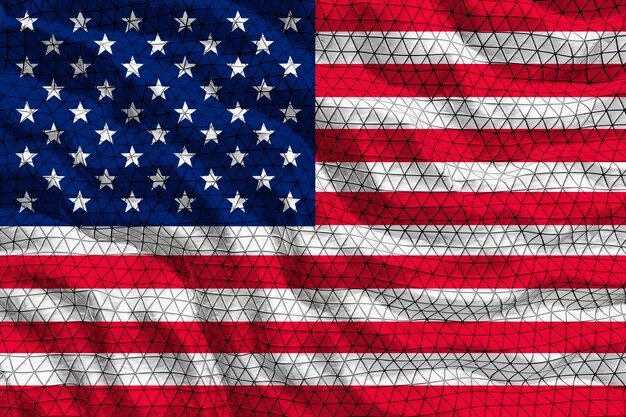 Nationale vlag van de Verenigde Staten van Amerika Usa Achtergrond met de vlag van de Verenigde Staten van Amerika Usa
