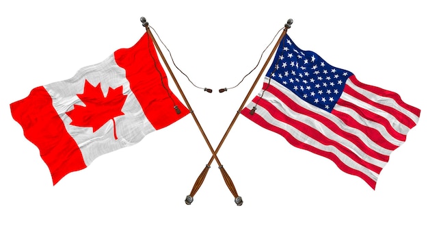 Nationale vlag van de Verenigde Staten van Amerika VS en Canada Achtergrond voor ontwerpers