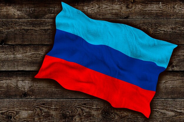 Nationale vlag van de Volksrepubliek Lugansk Achtergrond met de vlag van de Volksrepubliek Lugansk