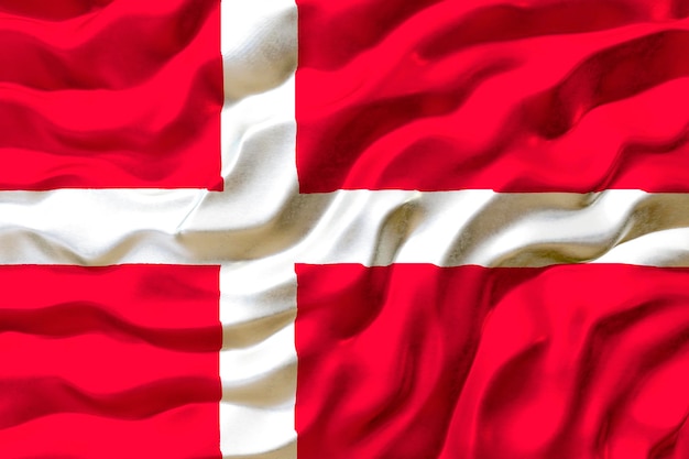 Nationale vlag van Denemarken Achtergrond met vlag van Denemarken