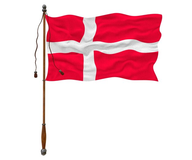 Foto nationale vlag van denemarken achtergrond met vlag van denemarken