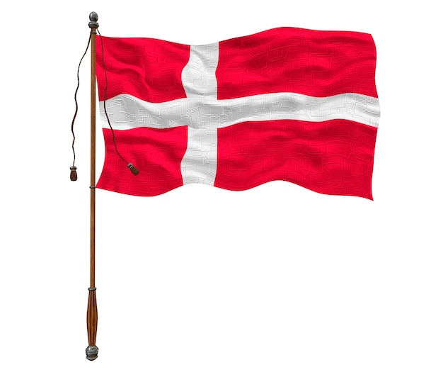 Nationale vlag van Denemarken Achtergrond met vlag van Denemarken