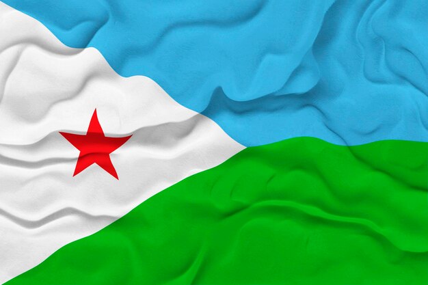 Nationale vlag van Djibouti Achtergrond met vlag van Djibouti