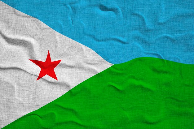 Nationale vlag van Djibouti Achtergrond met vlag van Djibouti