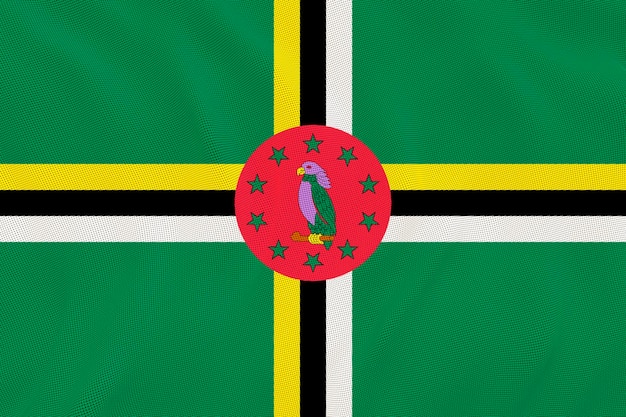 Nationale vlag van Dominica Achtergrond met vlag van Dominica