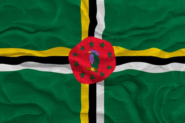 Nationale vlag van Dominica Achtergrond met vlag van Dominica
