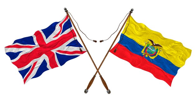 Nationale vlag van Ecuador Achtergrond met vlag van Ecuador