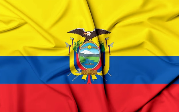 Nationale vlag van Ecuador Vliegend effect