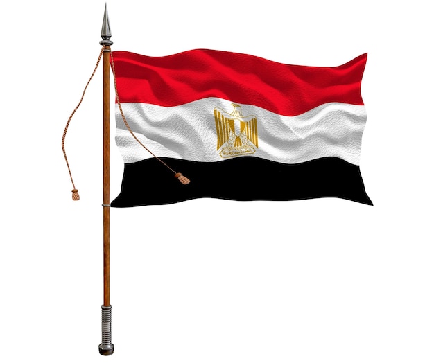 Nationale vlag van Egypte Achtergrond met vlag van Egypte