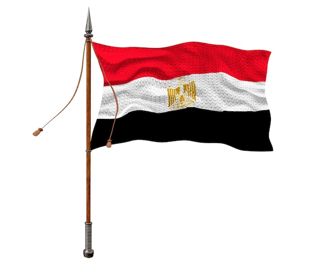 Nationale vlag van Egypte Achtergrond met vlag van Egypte
