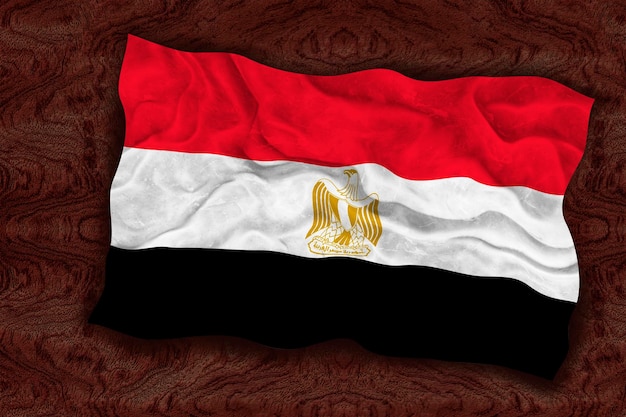 Nationale vlag van Egypte Achtergrond met vlag van Egypte