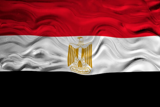 Nationale vlag van Egypte Achtergrond met vlag van Egypte