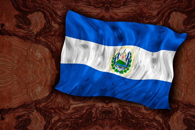 Nationale vlag van El Salvador Achtergrond met vlag van El Salvador