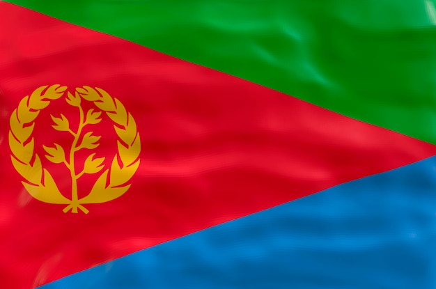 Nationale vlag van Eritrea Achtergrond met vlag van Eritrea