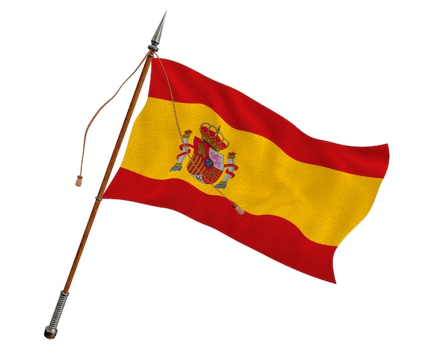 Nationale vlag van Espana Achtergrond met vlag van Espana