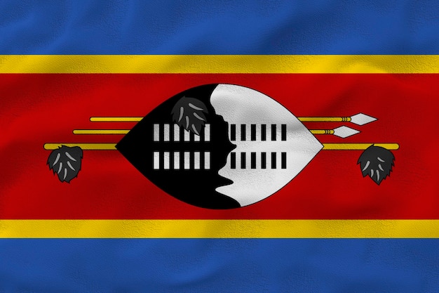 Nationale vlag van Eswatini Achtergrond met vlag van Eswatini