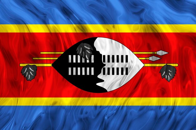 Nationale vlag van Eswatini Achtergrond met vlag van Eswatini